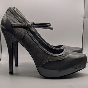 Charlotte Russe 2 tone gray strappy heels